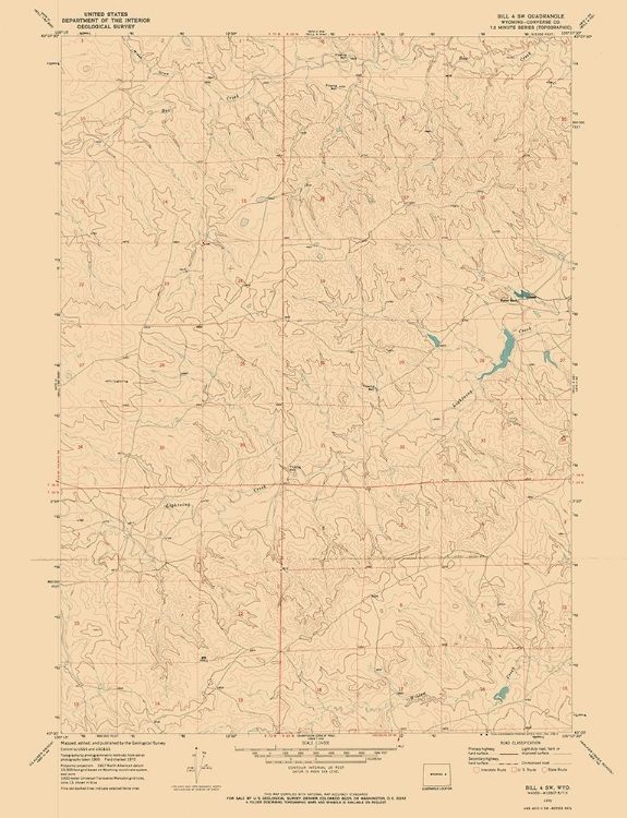 Picture of BILL 4 CONVERSE COUNTY WYOMING QUAD - USGS 1970