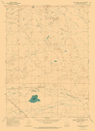 Picture of BURLINGTON LAKE WYOMING QUAD - USGS 1968