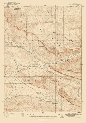 Picture of BLUE MESA WYOMING QUAD - USGS 1916