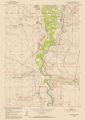 Picture of BONNEVILLE WYOMING QUAD - USGS 1950