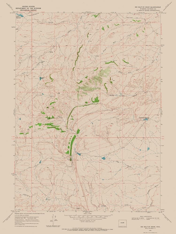 Picture of BIG SULFUR DRAW WYOMING QUAD - USGS 1968