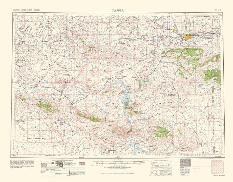 Picture of CASPER WYOMING QUAD - USGS 1962