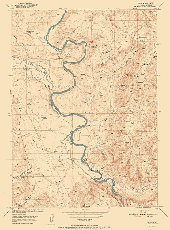 Picture of CASSA WYOMING QUAD - USGS 1952