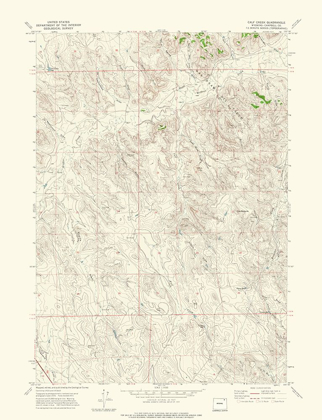 Picture of CALF CREEK WYOMING QUAD - USGS 1971