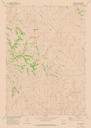 Picture of CARR DRAW WYOMING QUAD - USGS 1972