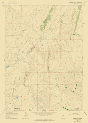 Picture of CORNELL GULCH WYOMING QUAD - USGS 1967