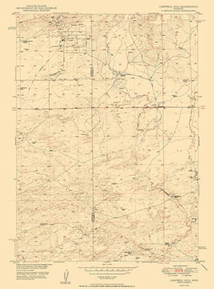 Picture of CAMPBELL HILL WYOMING QUAD - USGS 1950