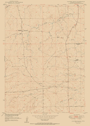Picture of CLAUSEN RANCH WYOMING QUAD - USGS 1950
