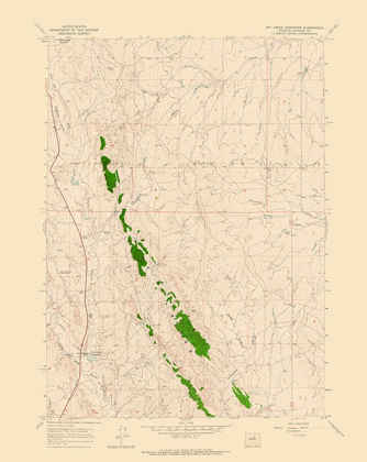 Picture of DRY CREEK RESERVOIR WYOMING QUAD - USGS 1961