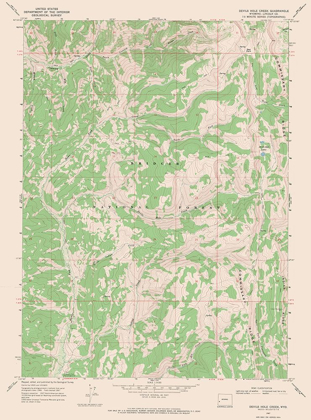 Picture of DEVILS HOLE CREEK WYOMING QUAD - USGS 1967