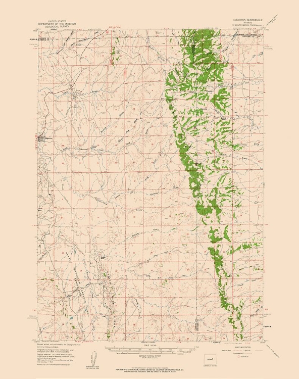 Picture of EDGERTON WYOMING QUAD - USGS 1959