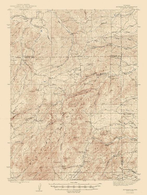 Picture of ESTERBROOK WYOMING QUAD - USGS 1945
