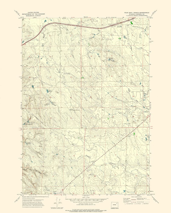 Picture of FOUR BAR RANCH WYOMING QUAD - USGS 1971