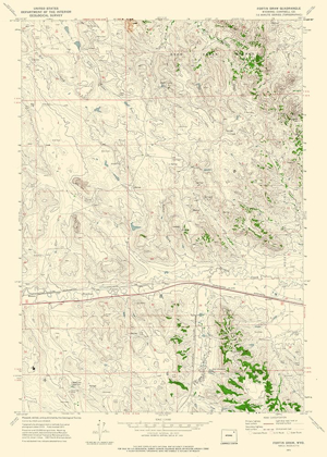 Picture of FORTIN DRAW WYOMING QUAD - USGS 1971