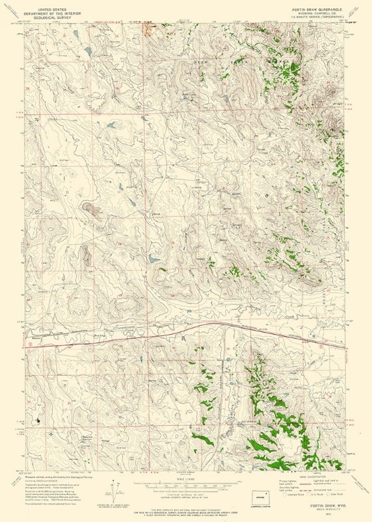 Picture of FORTIN DRAW WYOMING QUAD - USGS 1971