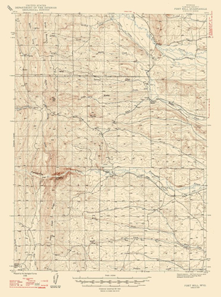 Picture of FORT HILL WYOMING QUAD - USGS 1947