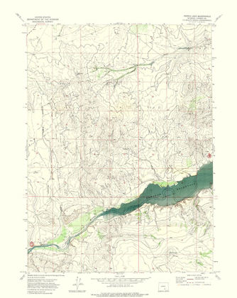 Picture of FERRIS LAKE WYOMING QUAD - USGS 1971