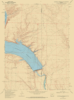 Picture of FONTENELLE RESERVOIR WYOMING QUAD - USGS 1968