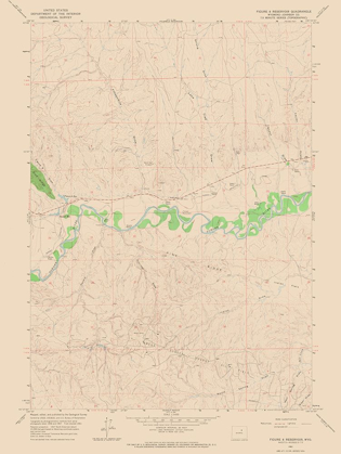 Picture of FIGURE 8 RESERVOIR WYOMING QUAD - USGS 1961