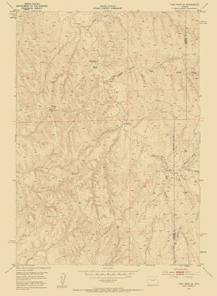 Picture of FORT RENO WYOMING QUAD - USGS 1953