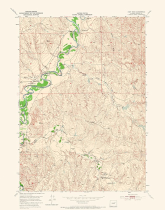 Picture of FORT RENO WYOMING QUAD - USGS 1953