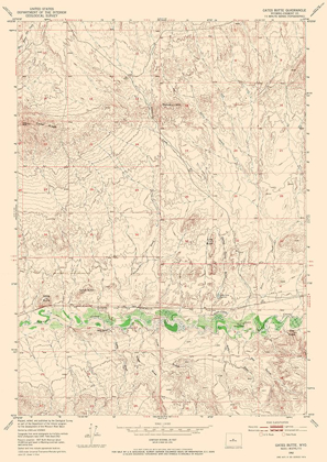 Picture of GATES BUTTE WYOMING QUAD - USGS 1952