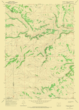 Picture of GORDON CREEK WYOMING QUAD - USGS 1967