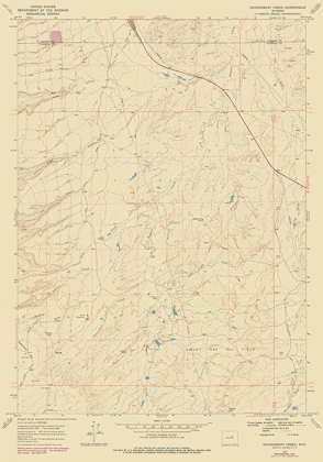 Picture of GOVERNMENT CREEK WYOMING QUAD - USGS 1968