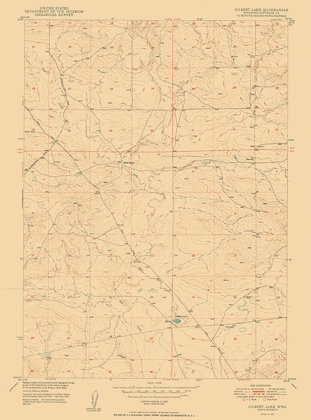 Picture of GILBERT LAKE WYOMING QUAD - USGS 1950