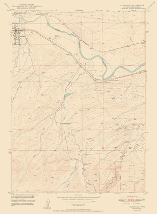 Picture of GLENROCK WYOMING QUAD - USGS 1950