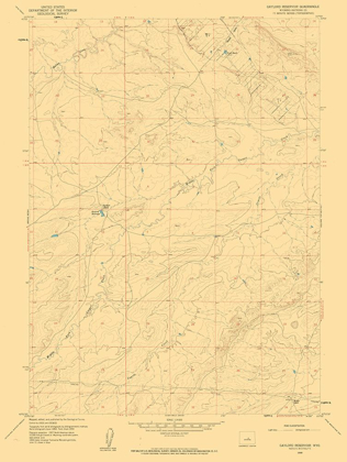 Picture of GAYLORD RESERVOIR WYOMING QUAD - USGS 1959