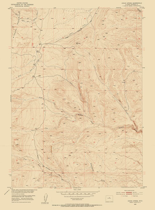Picture of GRAVE SPRING WYOMING QUAD - USGS 1952