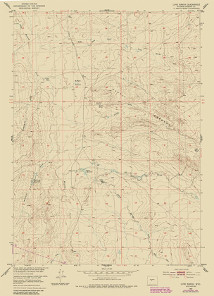 Picture of LOVE RANCH WYOMING QUAD - USGS 1952
