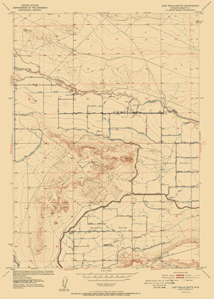 Picture of LOST WELLS BUTTE WYOMING QUAD - USGS 1952