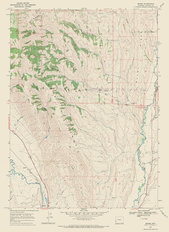 Picture of MARSE WYOMING QUAD - USGS 1967
