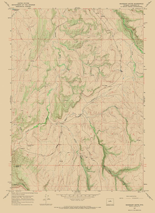 Picture of MAHOGONY BUTTE WYOMING QUAD - USGS 1967