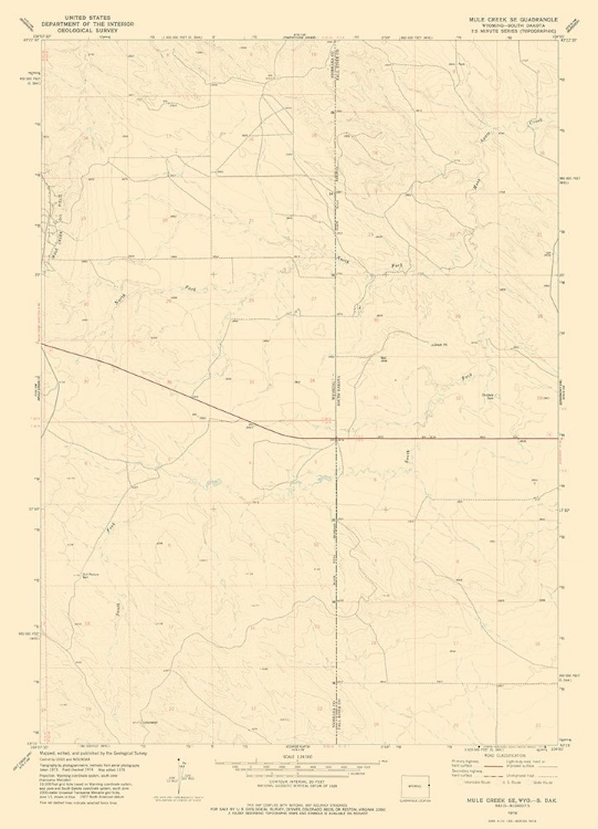 Picture of MULE CREEK WYOMING QUAD - USGS 1978