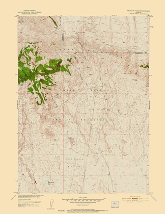 Picture of MEXICAN PASS WYOMING QUAD - USGS 1951