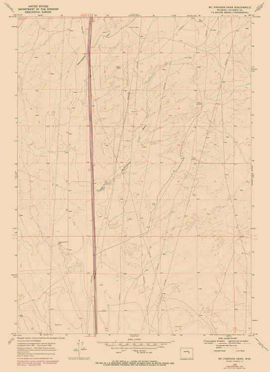 Picture of MC PHERSON DRAW WYOMING QUAD - USGS 1968