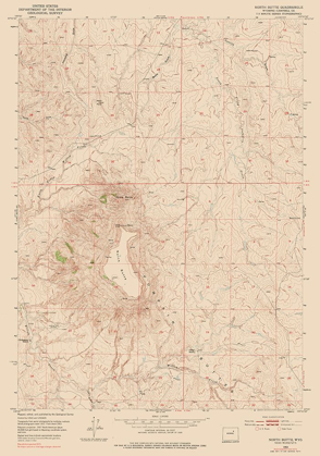 Picture of NORTH BUTTE WYOMING QUAD - USGS 1953