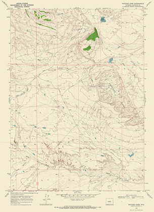 Picture of NOTCHES DOME WYOMING QUAD - USGS 1968