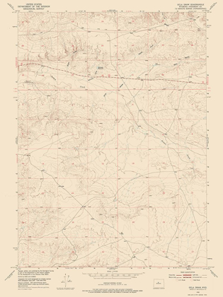 Picture of OCLA DRAW WYOMING QUAD - USGS 1952