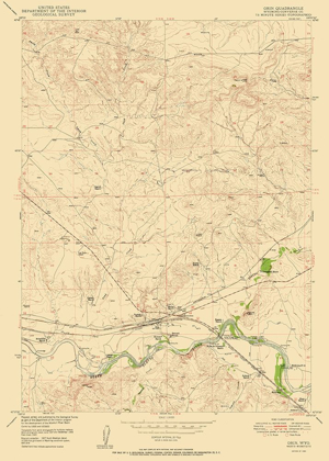 Picture of ORIN WYOMING QUAD - USGS 1950