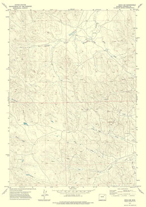 Picture of NORTH WEST ORIVA WYOMING QUAD - USGS 1971