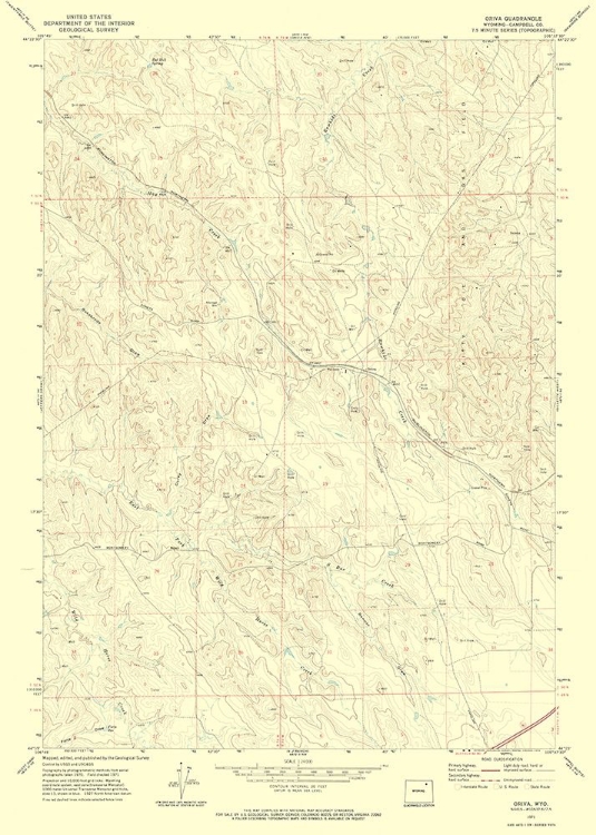 Picture of ORIVA WYOMING QUAD - USGS 1971
