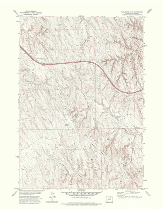 Picture of PLOESSERS DRAW WYOMING QUAD - USGS 1972