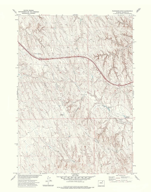 Picture of PLOESSERS DRAW WYOMING QUAD - USGS 1972
