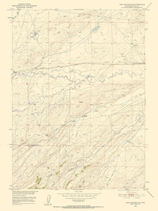 Picture of PINE MOUNTAIN WYOMING QUAD - USGS 1951