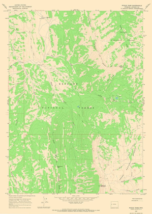 Picture of PICKLE PASS WYOMING QUAD - USGS 1965