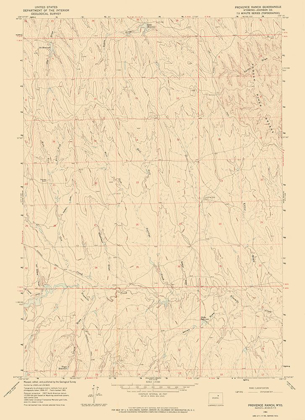 Picture of PROVENCE RANCH WYOMING QUAD - USGS 1961